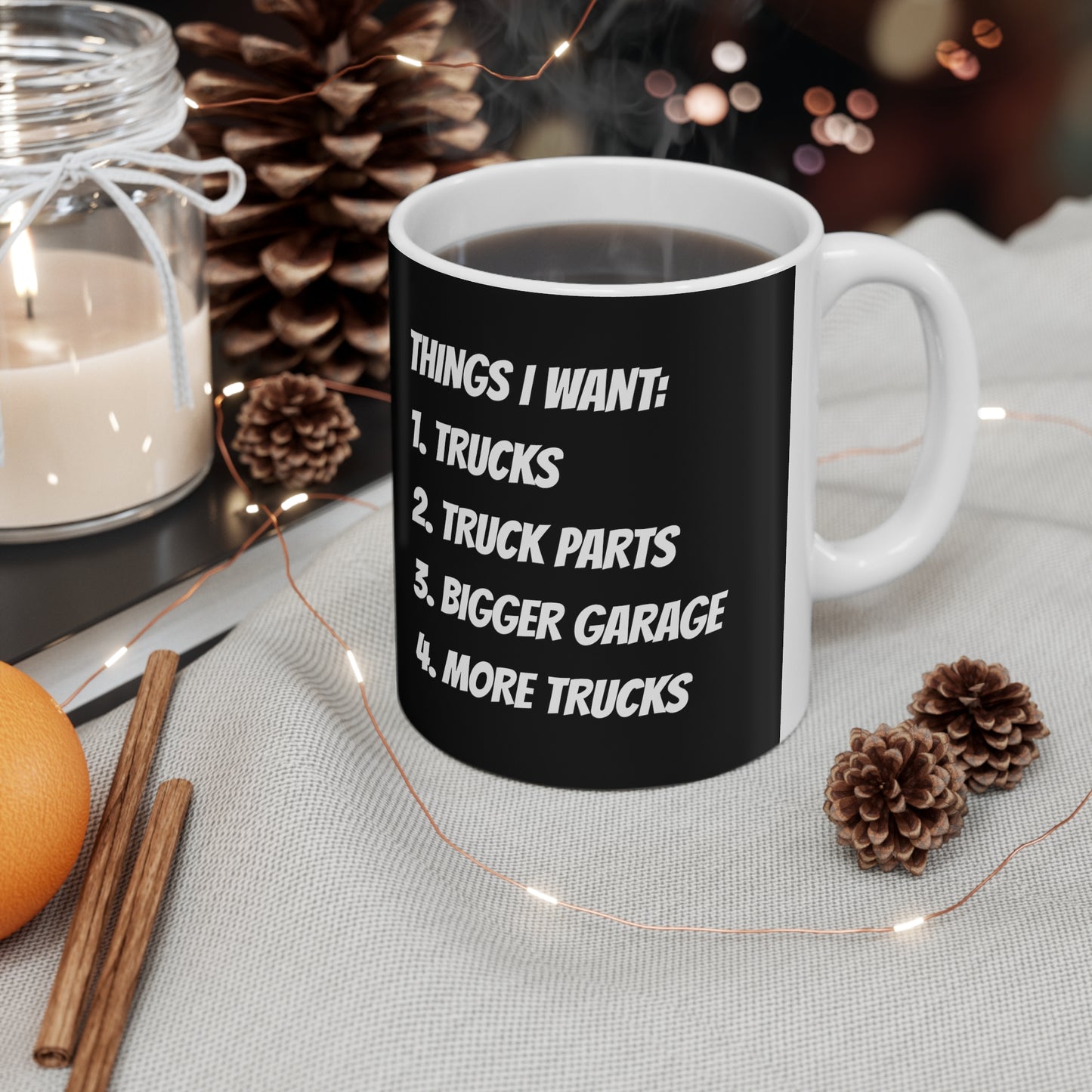 Things I Want "Trucks" Ceramic Mug 11oz